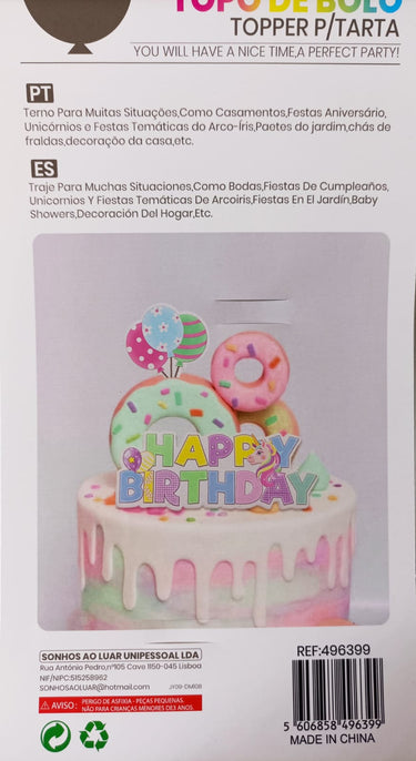Topper Bolo Feliz Aniversário 16